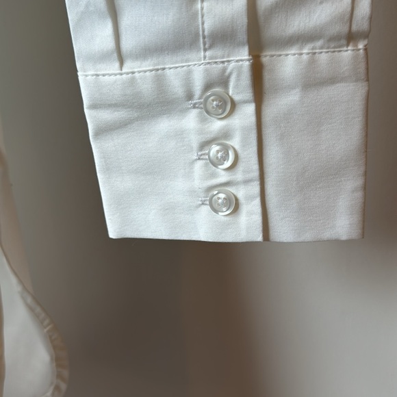White House Black Market White Button Down Sz 4 - Picture 3 of 6
